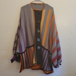 Linda Mendelson X Julie Artisans' Gallery Cardigan Art Piece One Size